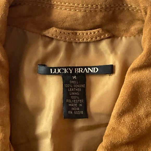 Lucky Brand women’s SZ M Tan Suede Fringe festival Jacket, western inspired - Picture 9 of 11